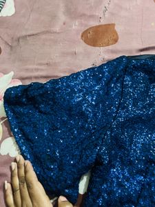 Sparkling Navy Blue Sequin Dress