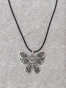 Silver Butterfly Pendant Necklace