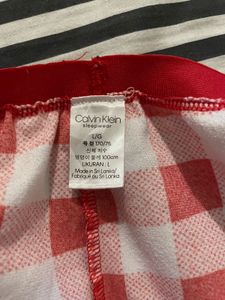 Calvin Klein Red Gingham Pajama Micro Shorts
