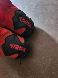 Red Adidas Predator Football Cleats