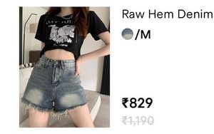 Raw Hem Denim Shorts