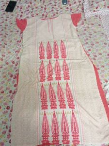 Pink Embroidered Kurta