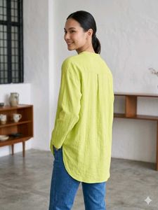 2 V-Neck Tunic - Bright Pink &amp; Lime Green