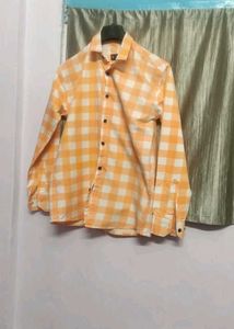 checkers orange shirt