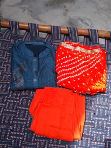 Beautiful Teal Kurta Set with Dupatta