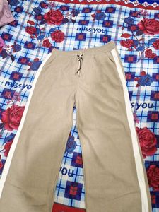 Casual Wide Leg Pants with Side Stripe