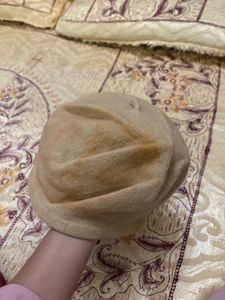 Beige Beret hat