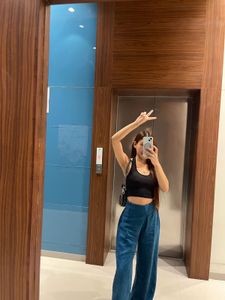Blue Wide Leg Pants