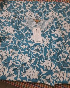 Beautiful Blue Floral Kurta