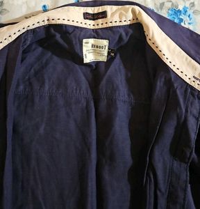 Men's Navy Blue Button-Down Shirt