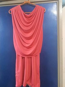 Beautiful Peach Colour Midi Dresses Medium Size.