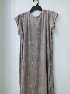 Printed Grey Gown