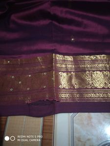 Pure Silk Golden Zari Border Vintage Saree