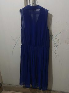 Chic Royal Blue Sleeveless Dress