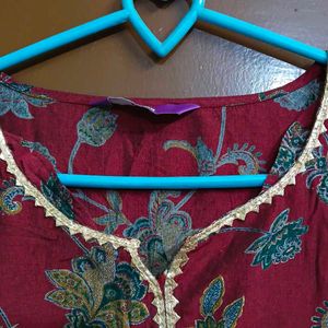 Elegant Maroon Kurta Set with Dupatta