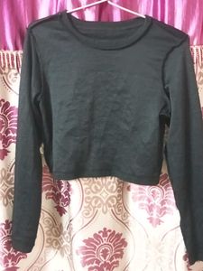 Black "Inspire Born To Be Wild" Crop Top