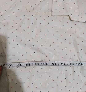 White Dotted Short Sleeve Shirt