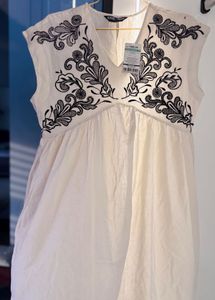 Elegant Embroidered V-Neck Dress