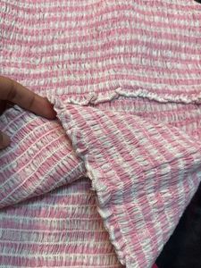 Pink Striped Crop Top