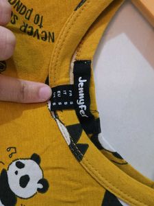 Cute Panda Print Crop Top