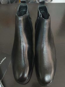 Men's Black Pure Leather Chelsea Boots.TPR Sole