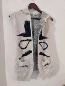 Cozy Sleeveless Knit Cardigan