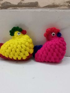 2 Crochet Duck Toy  . Keychain