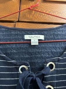 Nautica women striped sweatshirt