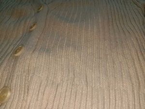 Striped Beige Cardigan Sweater