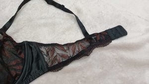 Sheer Floral Lace Bra 36B