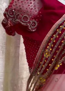 Embellished Red saree with blouse