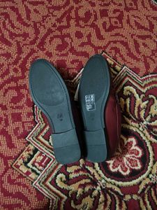 H&amp;M Burgundy Leather Loafers
