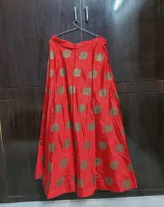 ❤Red golden printed Lehnga with Astar inside.. ❤✨