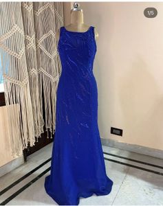Elegant Blue Embellished dress (bust:32-34)
