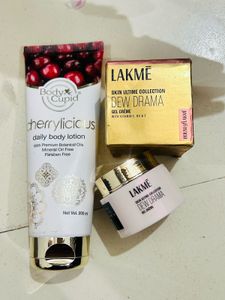 (buy one get 1 free🔥😍)Body Cupid & Lakme gel cre