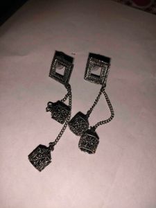 3 Exquisite Oxidized Silver Jhumka Earrings