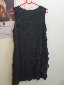 💥Shein Party Wear Sparkly Black Sleeveless Dress