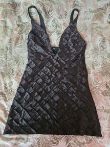 Zara Black Textured Mini Dress