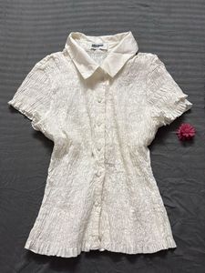 White Scrunched Shirt