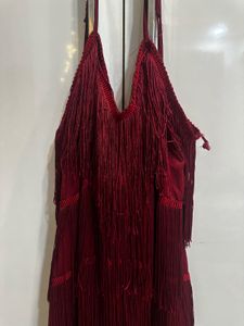 Boho Fringe Halter Neck Dress