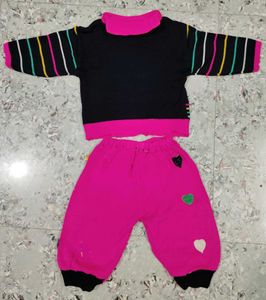 Cute Bear Print Sweater and Pants Set