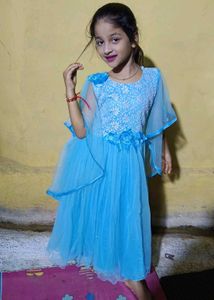 cindrella girls Blue  frock