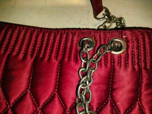 Embellished Red Clutch Bag