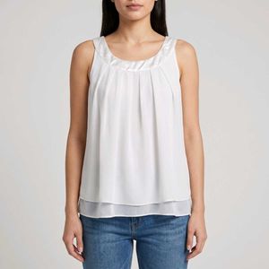 Elegant White Sleeveless Top