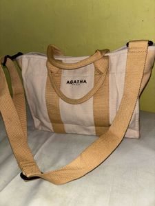 Agatha Paris Striped Canvas Tote