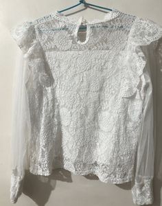 Elegant White Lace Blouse