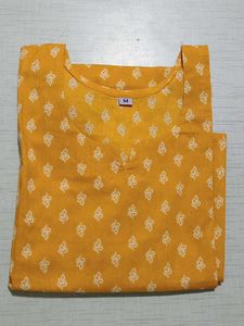 Stylish Yellow Printed Kurta