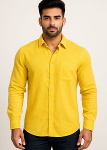 Yellow Casual Shirt for Men | 3XL