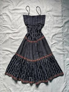 Zara Boho Tiered Smocked Maxi Dress