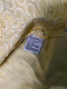Fabindia Chikankari Kurti in Yellow